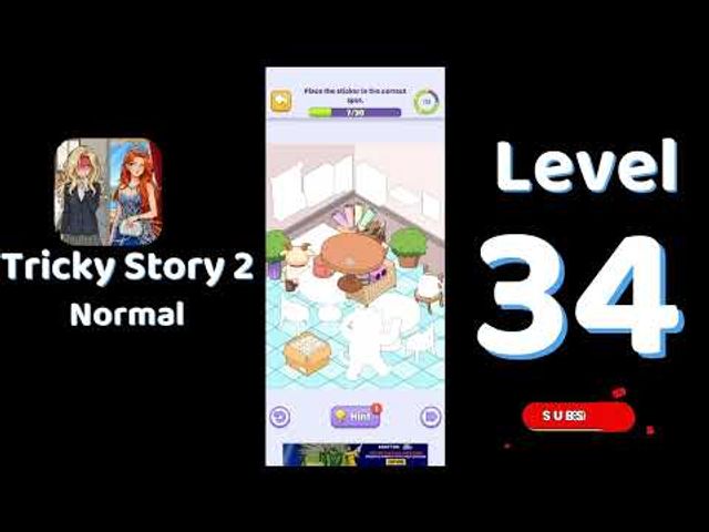 Видео-прохождение уровня 34 Tricky Story 2