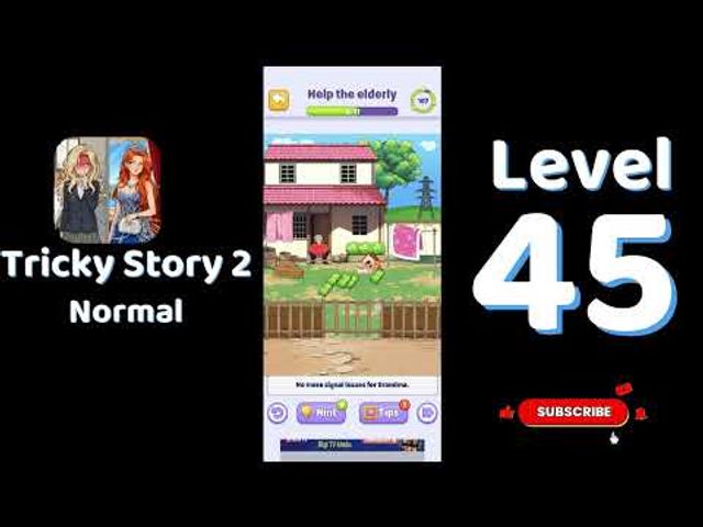 Видео-прохождение уровня 45 Tricky Story 2