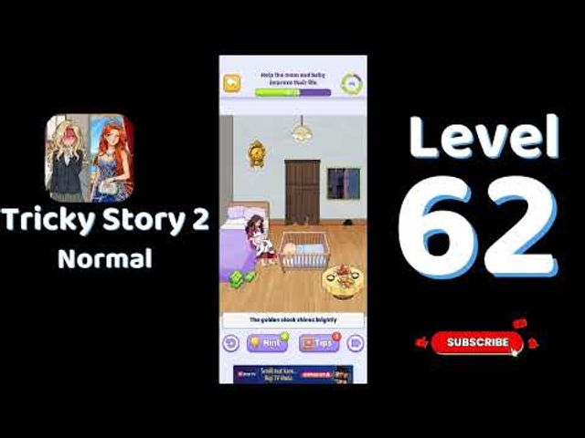 Видео-прохождение уровня 62 Tricky Story 2