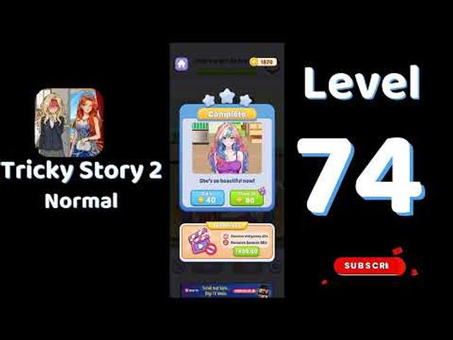 Видео-прохождение уровня 74 Tricky Story 2