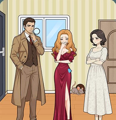 Tricky Story Story 1: The Perfect Revenge уровень 39: Помогите детективу найти улики — скриншот сцены