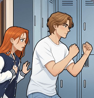 Tricky Story Story 2: Hidden Heiress уровень 14: Помогите Лиаму победить всех мальчиков и защитить Райли — скриншот сцены