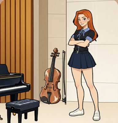 Tricky Story Story 2: Hidden Heiress уровень 30: Помогите Райли завершить ее талант — скриншот сцены