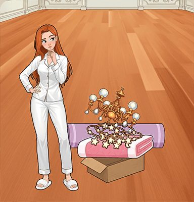 Tricky Story Story 2: Hidden Heiress уровень 33: Помогите Райли украсить вечеринку с ночевкой — скриншот сцены