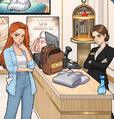 Tricky Story Story 2: Hidden Heiress уровень 39: Помогите Райли доказать, что она ничего не воровала — скриншот сцены