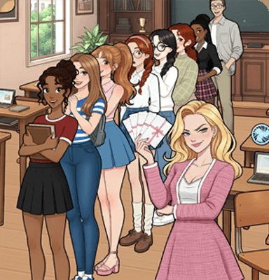 Tricky Story Story 2: Hidden Heiress уровень 6: Помогите одноклассникам получить приглашение от Клэр — скриншот сцены